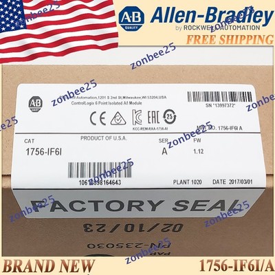 New AB 1756-IF6I/A ControlLogix 6 Point Isolated A/I Module 1756IF6I serA 1PC