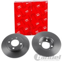2X TRW Bremsscheiben 239Mm Voll Vorne Passend FÜR Audi 100 80 Seat Cordoba