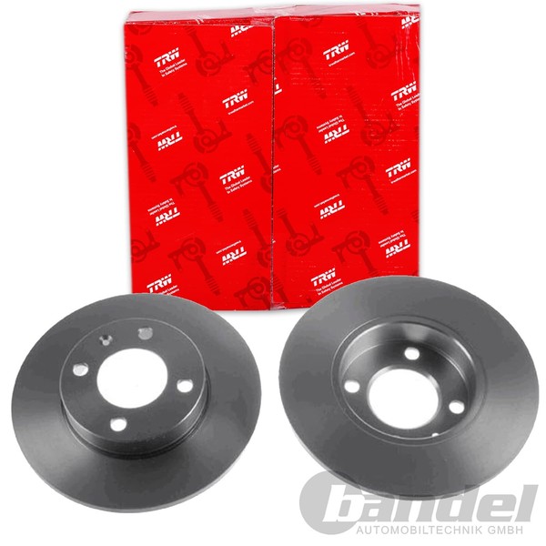 2X TRW Bremsscheiben 239Mm Voll Vorne Passend FÜR Audi 100 80 Seat Cordoba-image