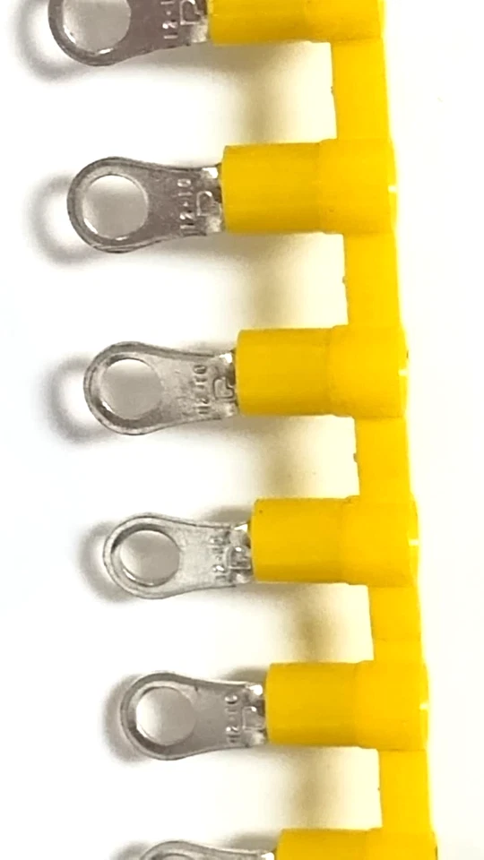 NEW 2K RL PANADUIT PV10-10RB-2K Ring Terminal,Yellow, Vinyl, 10-12 AWG, #10 Stud - Image 3 of 4