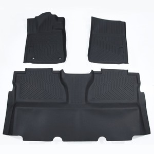 Tapis de voiture pour Toyota Tundra 14-21 CrewMax Cabine Tous les temps TPE Linges de chargement