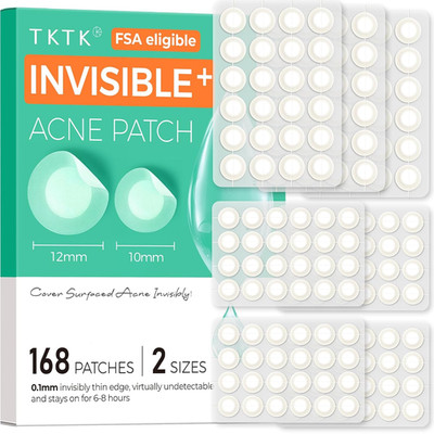 Ultra-Thin Invisible Acne Patches, 0.01Cm, 168 Count, 10Mm/12Mm Sizes
