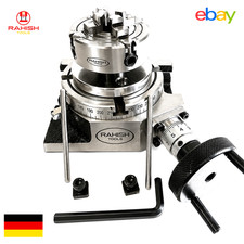 NEU Drehtisch HV4 mit 4-Backen 70 mm-Einzelfutter, Drehmaschine + R&uuml;ckplatte