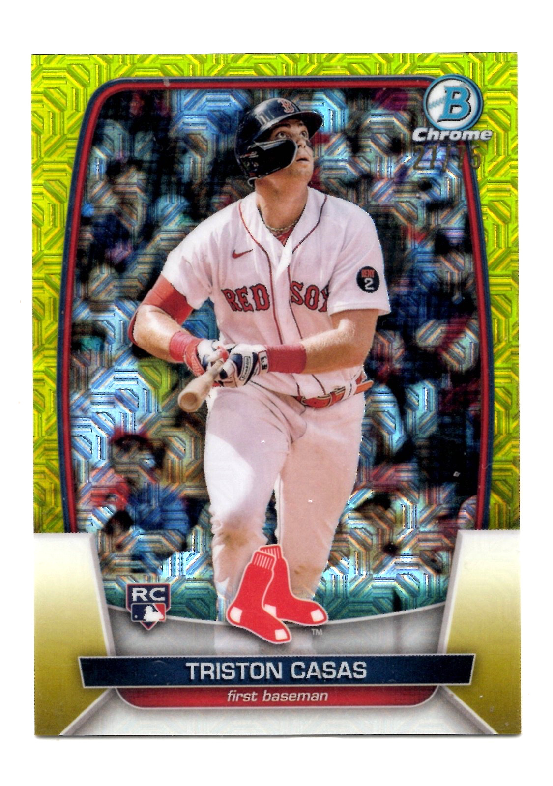 2023 Bowman Chrome Logofractor Edition Triston Casas Yellow Refractor 27/75