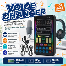Portable Voice Changer Plug & Play 3.5mm Interface Real-Time Voice Changing Devi