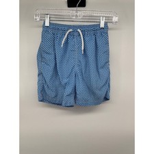 Crewcuts Boys Swim Trunks Size 8 Blue White Patterned Swimwear Shorts