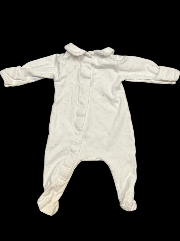 Traje para dormir Magnolia bebé infantil de una pieza talla NB cuello cigüeña lunares Foto 3 de 4