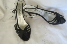 Vintage Garolini Women s Size 7 1/2 M Satin Slingback Pump High Heels