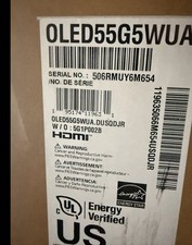 LG OLED55G5WUA 55" OLED TV 4K HDR HDMI USB Voice Remote Flat Wall Mount Black