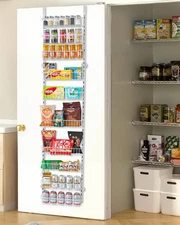 VEVOR 10-Tier Over the Door Pantry Organizer Hanging Storage Rack Adjustable