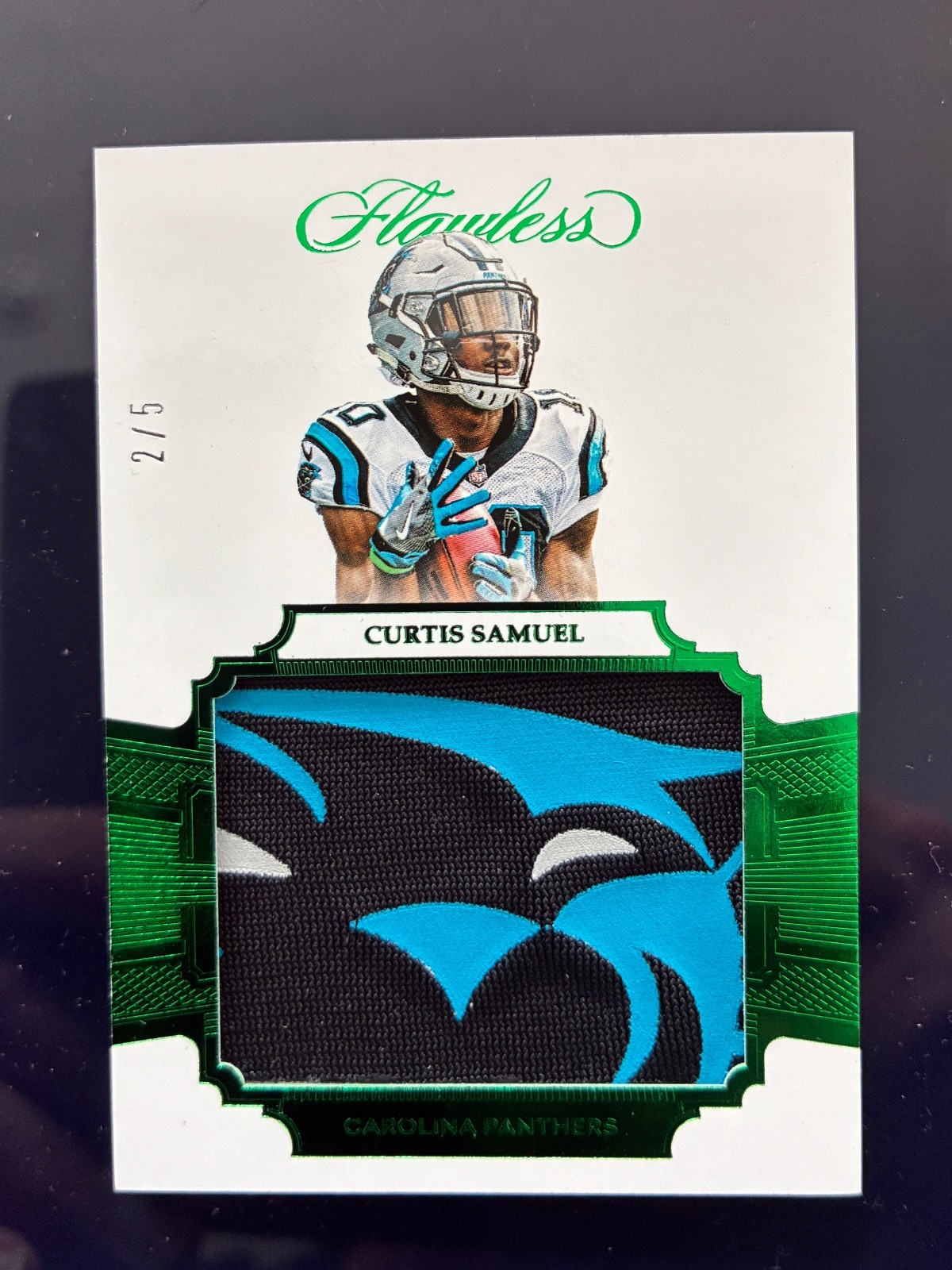 2017 Panini Flawless Curtis Samuel Rookie Patch EMERALD /5 #RP-CS Panthers RC