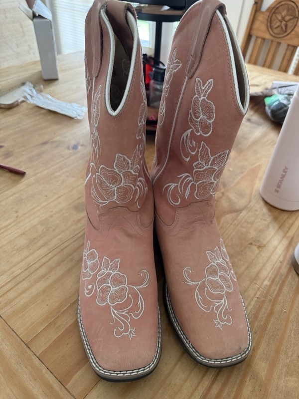 Shyanne Pink Floral Embroidered Western Pull-On Boots Women’s US 7 BBSC1980
