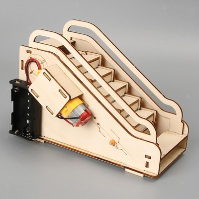 Zum Selbermachen Wissenschaft Spielzeug 3D Puzzle Gebäude Spielzeug Elektrische Rolltreppe Modell Interaktives Spielzeug
