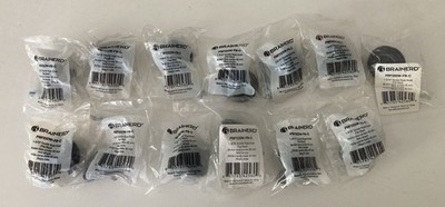 Lot Of 13 Brainerd PBF222W-FB-C 1-9/16'' Flat Black Rope Round Cabinet Knobs-NIP
