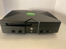 Microsoft Original Xbox OG 2004 Black System Console Only For Parts Or Repair