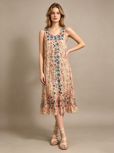 johnny was mesa mesh dress Johnny Was Kaimarie Floral Mesh Maxi Dress