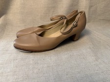 So Danca Women s Tap Dance Shoes Size 10.5 Tan Mary Jane Character Shoes