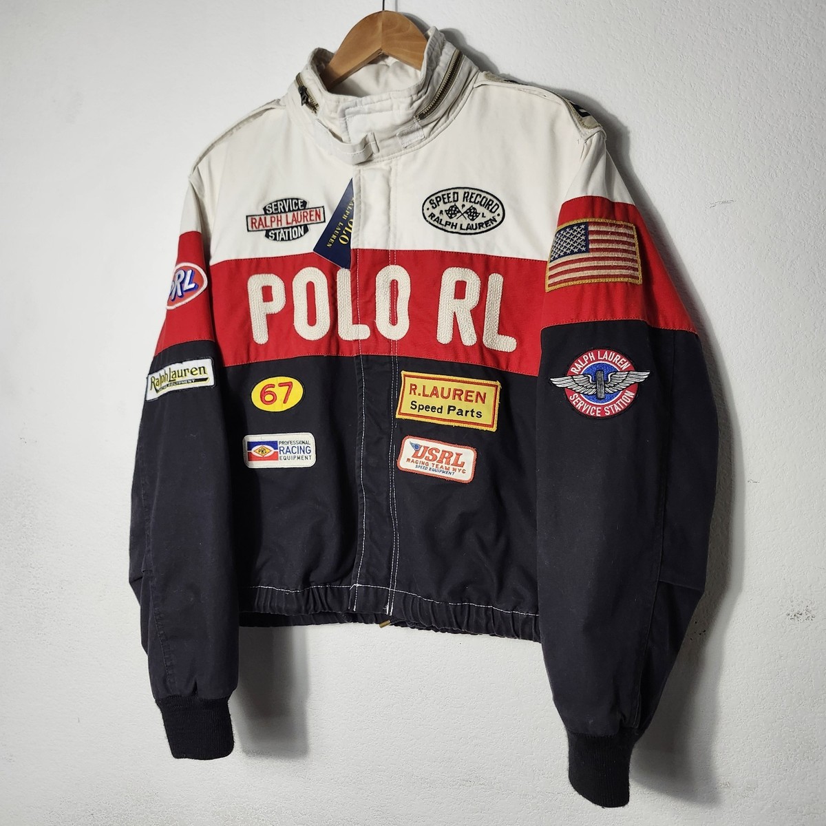 DEADSTOCK NWT POLO RALPH LAUREN Racing Jacket Patchwork
