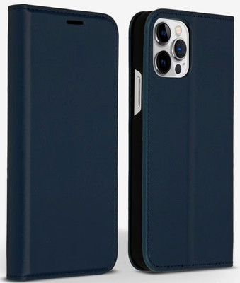 Accezz Premium Leather Slim Klapphülle für Apple iPhone 12 Pro - Dunkelblau NEU