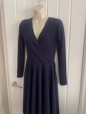 Boohoo Blue Wrap Style Dress Size 10