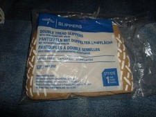 Medline-slipper socks-XL one size fits most-tan-Pakistan-latex free-