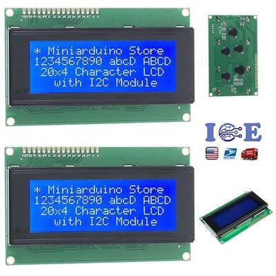 2pcs LCD 2004 Blue 20x4 LCD2004 Character Module Display Screen Arduino HD44780