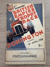 1938 Donington British Empire Trophy Programme