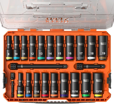 65121IMPCT KNECT Deep-Well 3/8-Inch Drive Impact Socket Set, SAE and Metric, 23-