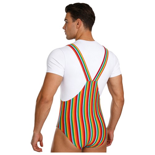 Herren Nachtwäsche V-Ausschnitt Body Ballett Overall Homewear Nachtwäsche Knopf Schritt - Bild 12 von 57