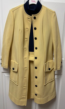 vtg 70s Unbranded dress jacket set size S yellow/blue LGWU Union Made Go/Go EC