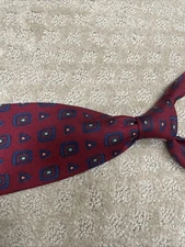 Mark Shale Hand Made Necktie Tie Made In Italy Silk Wool Challis Pattern Modern