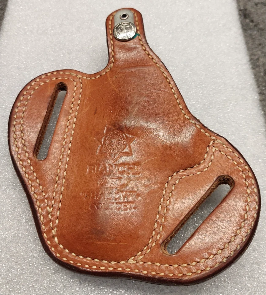 BIANCHI #8L  SHADOW  Colt Detective Brown Leather Holster RH - Image 2 of 2