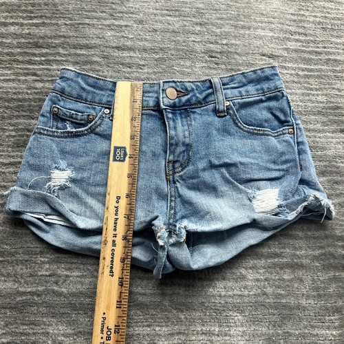 RSQ Jean Shorts Size 12 Youth Girls A-Line Stretch Blue Denim - Picture 5 of 7