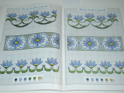 Colección Casa Punto de Cruz Bordado N4 1997 Italiano DMC Manteles Borders - Imagen 11 de 12
