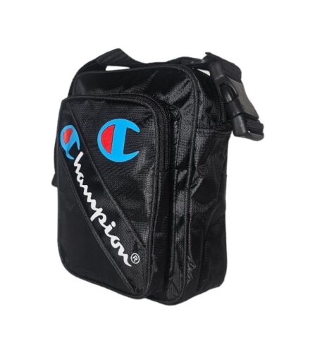 CHAMPION BAG SMALL SIDE SATCHEL BUMBAG MAN BAG BLACK & BLUE BRAND NEW ORIGINAL - Picture 2 of 5