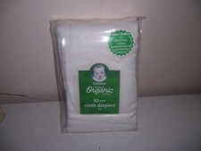 GERBER CLOTH DIAPERS flat organic cotton 10 DIAPERS IN ONE PACKAGE GREEN Packag