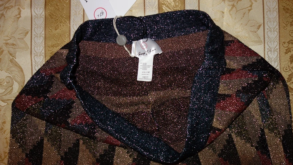 ДЖОРДЖ ДЖ. ЛЮБОВЬ УКОРОЧЕННОЕ ПЛАТЬЕ ЖЕНСКИЕ БРЮКИ L СДЕЛАНО В ИТАЛИИ - Изображение 3 из 4