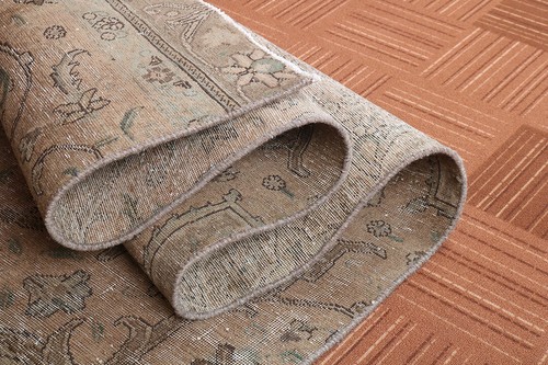 4x11 Vintage Oriental Hand Knotted Distressed Floral Wool Traditional Runner Rug - Picture 10 of 11