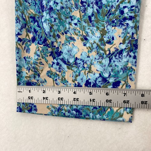Talbots Signature Ankle Pants Women's 12 Blue Stretch Floral Artsy Feminine NWT - Picture 11 of 14