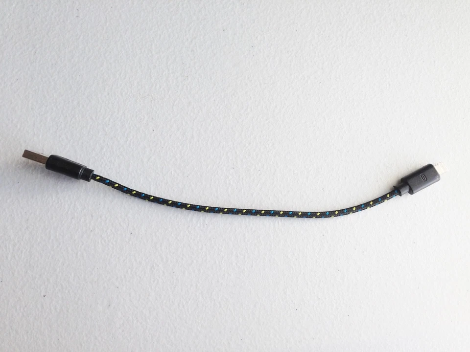 20cm Short Mini Fabric Braided Charger Cable USB FOR apple iPhone X 8 7 6 plus 5 - Image 2 of 4