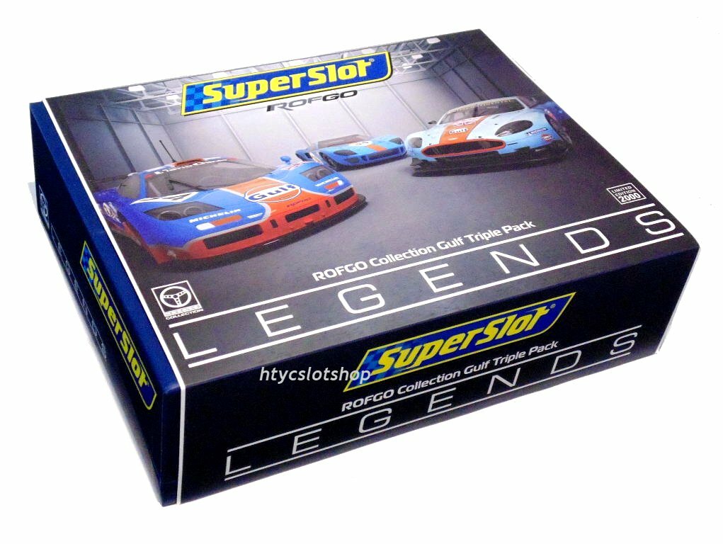 Set De Voitures Superslot Triple Pack – Gulf McLaren, Ford GT40, Aston Martin (Scalextric H4109A)