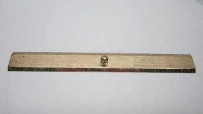 Vintage Gold Color 12'' Metal Ruler 