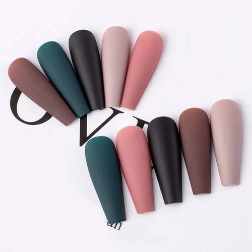 100 Pcs False Nails Wearable Fake Nails Full Cover Nail Tips Press On Nail - Picture 16 of 128