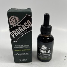 Proraso Smooth  Protect BEARD OIL, Cypress  Vetyver, 1.0 fl oz - FREE SHIPPING