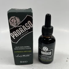Proraso Smooth & Protect BEARD OIL, Cypress & Vetyver, 1.0 fl oz - FREE SHIPPING