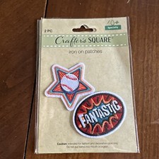 Crafter's Square Iron-On Baseball  Patches - Adorable!