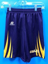NEW Russell Athletic Youth Sports Eagles Shorts Color Purple Gold Size M Medium