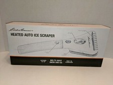 Eddie Bauer Heated Auto Ice Scraper with Flashlight  Handle Extension NEW 