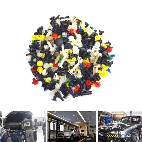 200x Bumper Mixed Clips Auto Car Hole Plastic Rivets Fastener Fender Push Pin - Picture 7 of 12