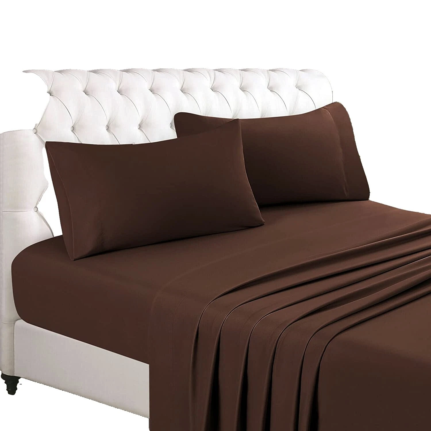 Marrón Microfibra Ropa de cama